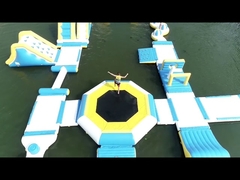 แทรมโพลีนลอยน้ำบนน้ำ วัสดุ PVC เป่าลม ทนทาน