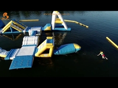 เบาะกระโดดน้ำเป่าลม วัสดุผ้าใบ PVC ลอยน้ำ